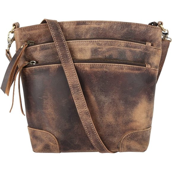 Leather Crossbody Bag purse tote ladies bags satchel travel tote shoulder bag - Picture 1 of 7